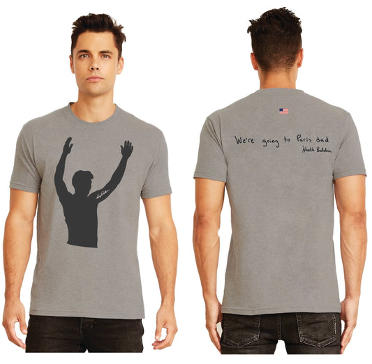 We are going to Paris Dad T-shirt Gray